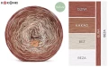 KOKONEK Nature Kish Rare R232 Terracotta Sand - Glina/kakao/beż/beza + 1 nitka glina + 1 nitka beza