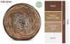 KOKONEK Nature Kish Rare R233 Dalgona Coffee - Brąz/masło orzechowe/ciemny beż/beza + 1 nitka brąz + 1 nitka beza