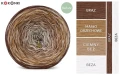 KOKONEK Nature Kish Rare R233 Dalgona Coffee - Brąz/masło orzechowe/ciemny beż/beza + 1 nitka brąz + 1 nitka beza