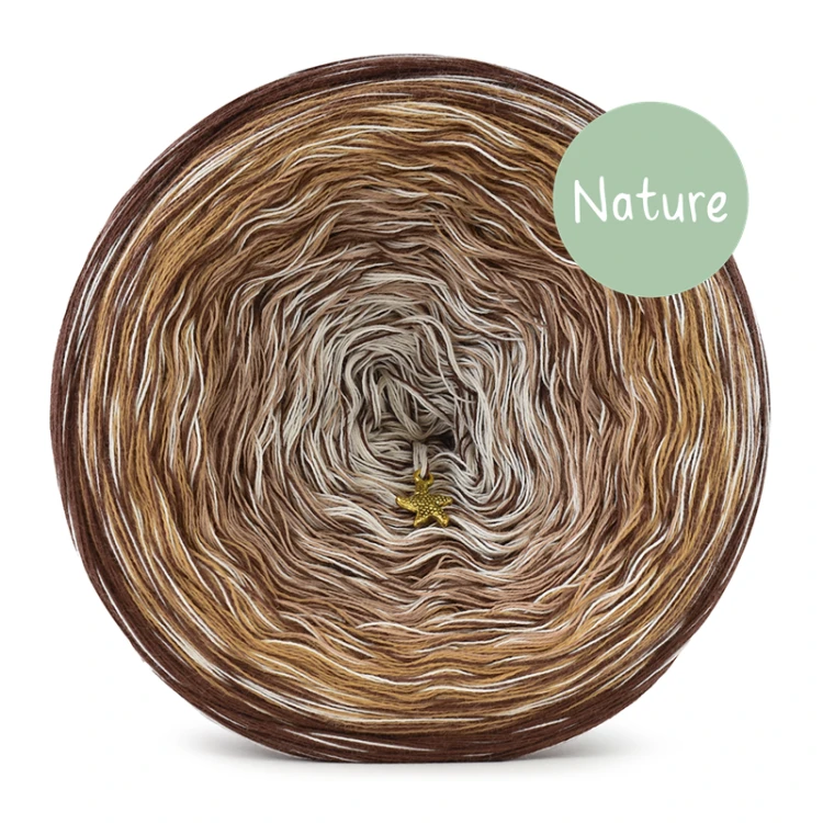 KOKONEK Nature Kish Rare R233 Dalgona Coffee - Brąz/masło orzechowe/ciemny beż/beza + 1 nitka brąz + 1 nitka beza