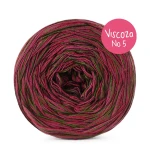 Włóczka KOKONKI Visco no. 5 Melange 13 - Lody porzeczkowe x 2/czekolada /żurawina /mech / 5 nitek / 400 m / 125 g - GOTOWY