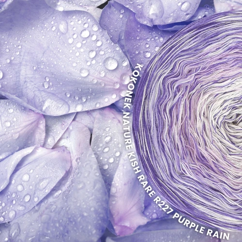 KOKONEK Nature Kish Rare R227 Purple Rain - Hiacynt/lawenda/ametyst/beza + 1 nitka hiacynt + 1 nitka beza