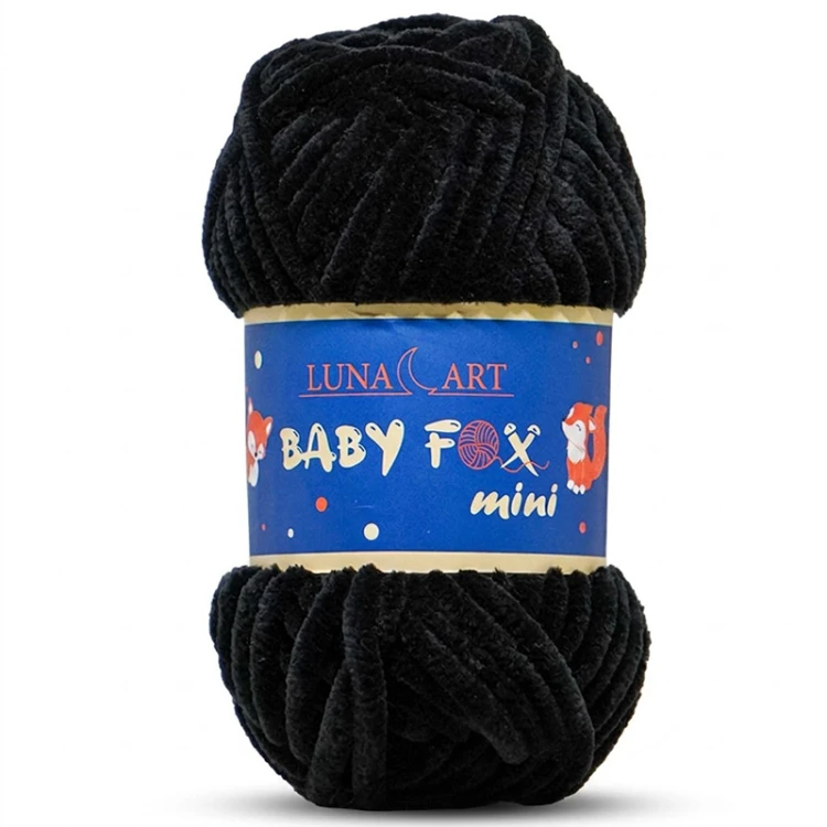 Włóczka Luna Art Baby Fox Mini 200-10 / czerń