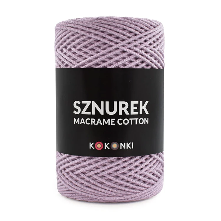 Sznurek Macrame Cotton by KOKONKI 2mm / rolka 200m / 551 wrzos