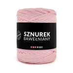 PREMIUM sznurek bawełniany by KOKONKI 5mm / rolka 100m / 532 baby róż