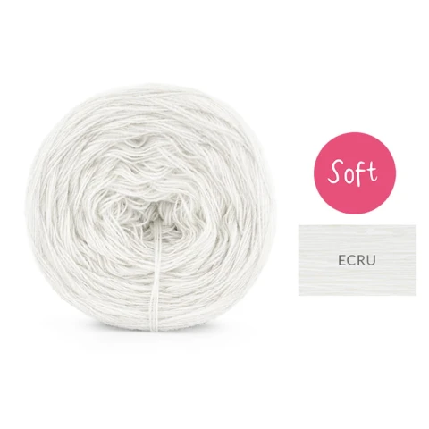 KOKONEK_Mono Soft jeden kolor - ecru / 3 nitki / 1000m / 200 g - GOTOWY