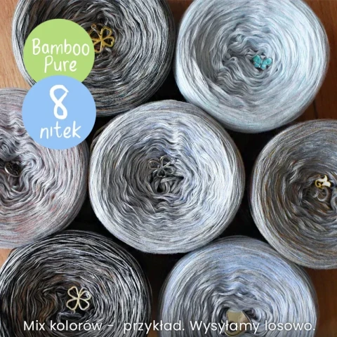 KOKONEK Bamboo Pure Melange MIX - 8 nitek / 1200 m / 240 g - GOTOWY