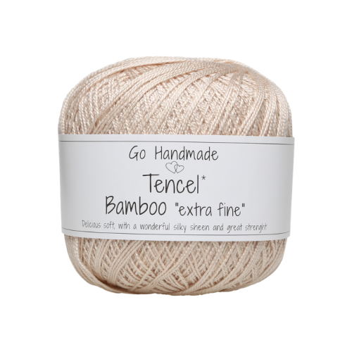 Włóczka Go Handmade Tencel Bamboo "extra fine" 17730 / ciepły beż