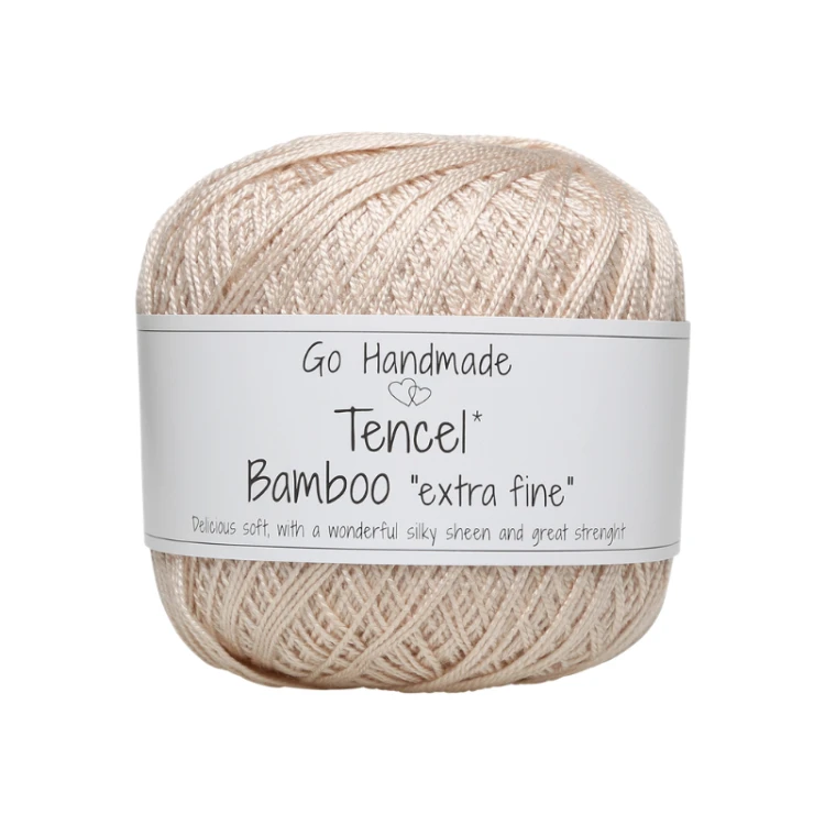 Włóczka Go Handmade Tencel Bamboo "extra fine" 17730 / ciepły beż