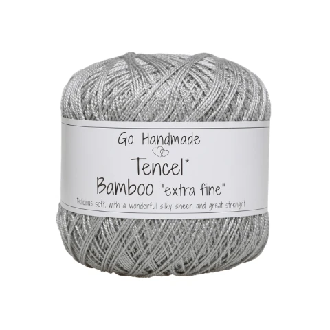 Włóczka Go Handmade Tencel Bamboo "extra fine" 17732 / jasny szary
