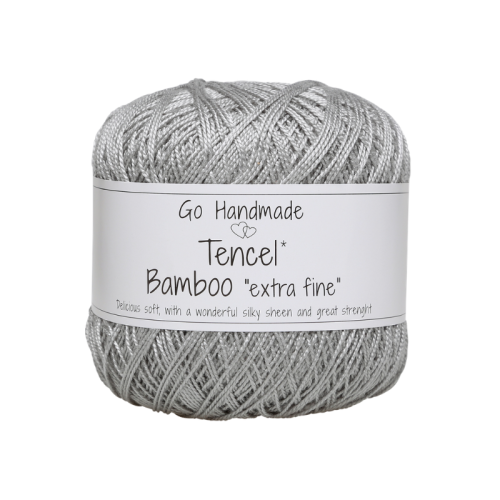 Włóczka Go Handmade Tencel Bamboo "extra fine" 17732 / jasny szary