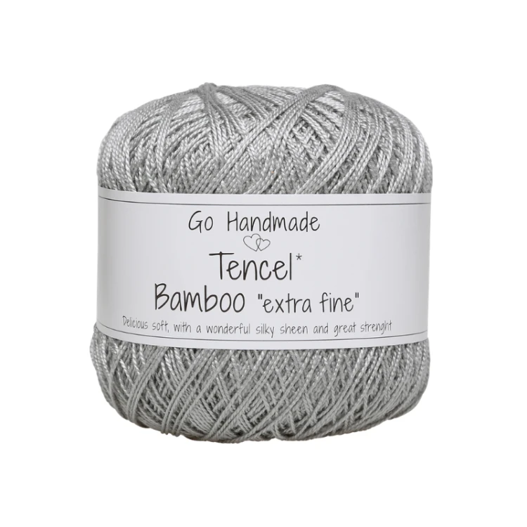 Włóczka Go Handmade Tencel Bamboo "extra fine" 17732 / jasny szary