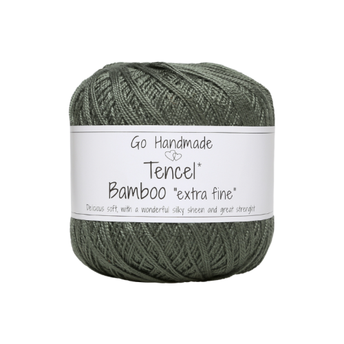Włóczka Go Handmade Tencel Bamboo "extra fine" 17735 / zgaszona zieleń