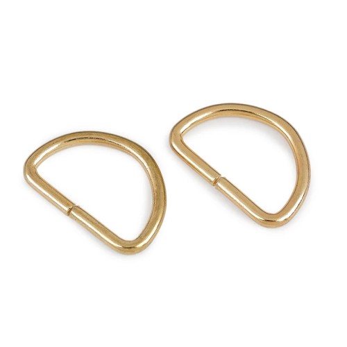 Półkole metalowe 25 mm / złoto / 21x32x3 mm / 10 szt / 730182