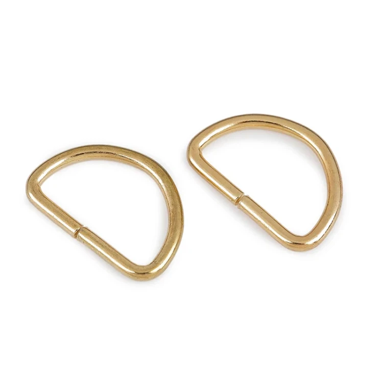 Półkole metalowe 25 mm / złoto / 21x32x3 mm / 10 szt / 730182