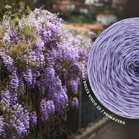 Włóczka KOKONKI Dolce Visco - Primavera / lawenda 20 / ~700 m / 200 g