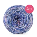 KOKONEK_Melanż Soft R234 - Pudrowy róż/niebieski/jeans/róż / 4 nitki / 375 m / 100 g - GOTOWY