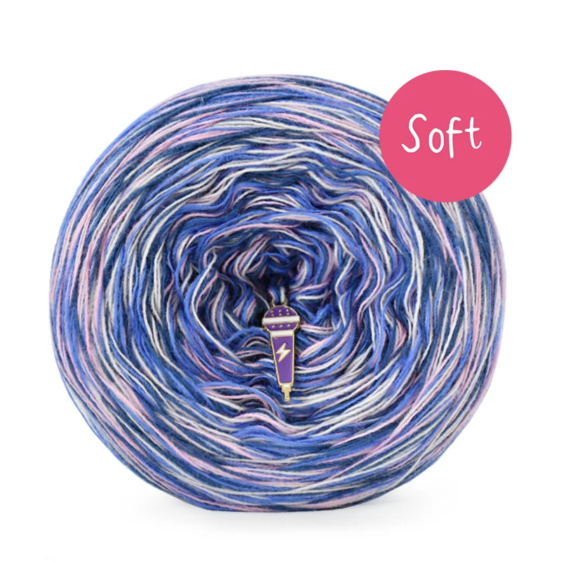 KOKONEK_Melanż Soft R234 - Pudrowy róż/niebieski/jeans/róż / 4 nitki / 375 m / 100 g - GOTOWY