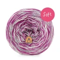 KOKONEK_Melanż Soft R235 - Jeżyna/lila róż/szary/krem / 4 nitki / 375 m / 100 g - GOTOWY