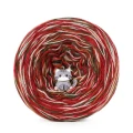 KOKONEK_Melanż Soft R238 - Czerwień/cynamon/khaki/chałwa / 4 nitki / 375 m / 100 g - GOTOWY