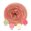 KOKONEK_Melanż Soft R239 - Matcha/koral/budyń/arbuz / 4 nitki / 375 m / 100 g - GOTOWY