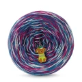 KOKONEK_Melanż Soft R240 - Jeans/morski/jasny szary/piwonia / 4 nitki / 375 m / 100 g - GOTOWY