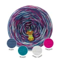 KOKONEK_Melanż Soft R240 - Jeans/morski/jasny szary/piwonia / 4 nitki / 375 m / 100 g - GOTOWY