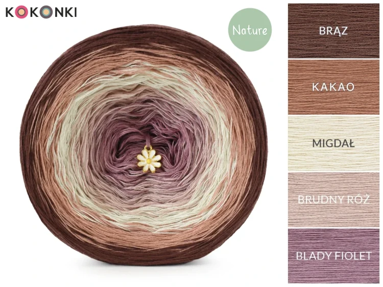 KOKONEK Nature NT569 Choco gelato - Brąz/kakao/migdał/brudny róż/blady fiolet