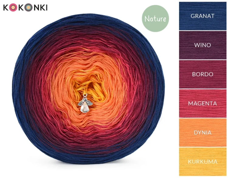 KOKONEK Nature NT577 Berry hit- Granat/wino/bordo/magenta/dynia/kurkuma