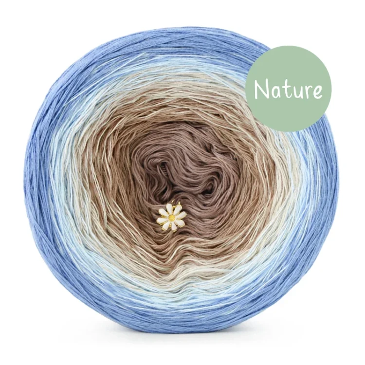 KOKONEK Nature NT583 Blueberry Waffle - Denim/błękit/beż/ciemny beż/latte