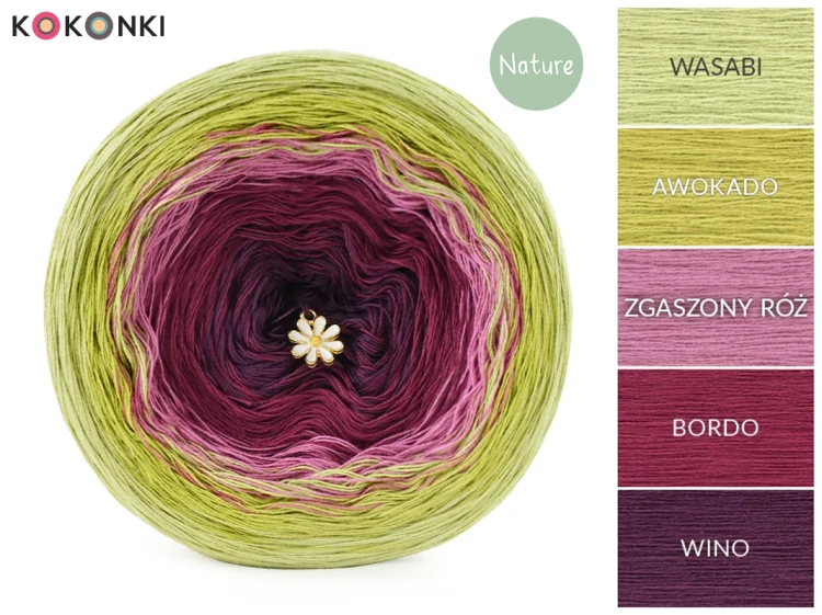 KOKONEK Nature NT584 Yoghurt & Granola - Wasabi/awokado/zgaszony róż/bordo/wino