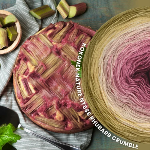 KOKONEK Nature NT586 Rhubarb Crumble - Ciemna oliwka/biszkopt/beż/brudny róż/malinowy róż/zgaszony róż/bordo