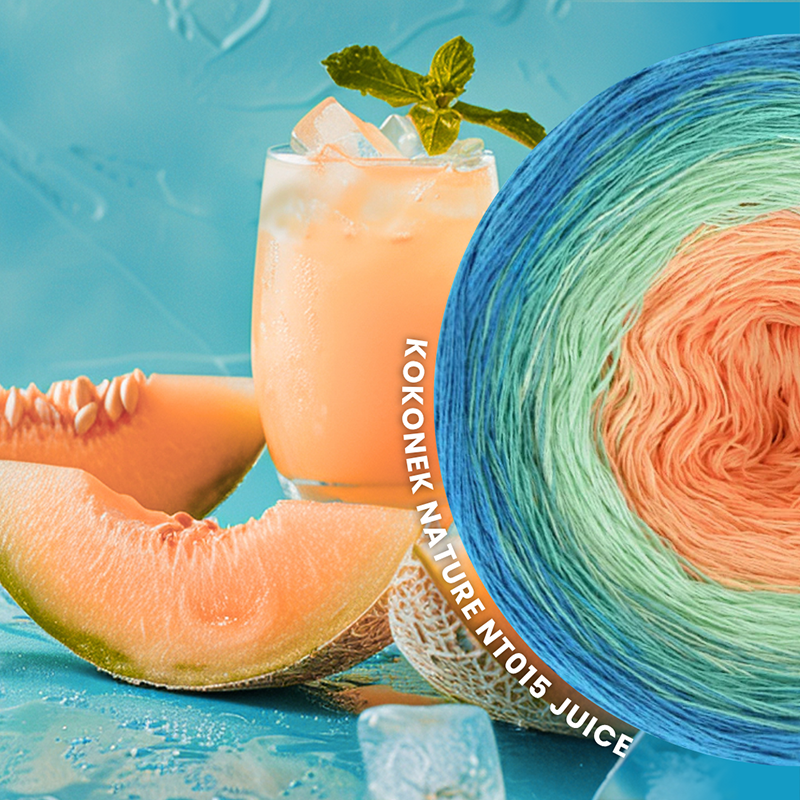 KOKONEK Nature NT015 Juice - Ciemny turkus/szmaragd/mięta/melon/dynia