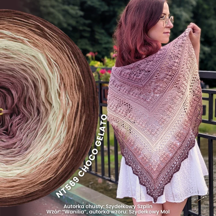 KOKONEK Nature NT569 Choco gelato - Brąz/kakao/migdał/brudny róż/blady fiolet