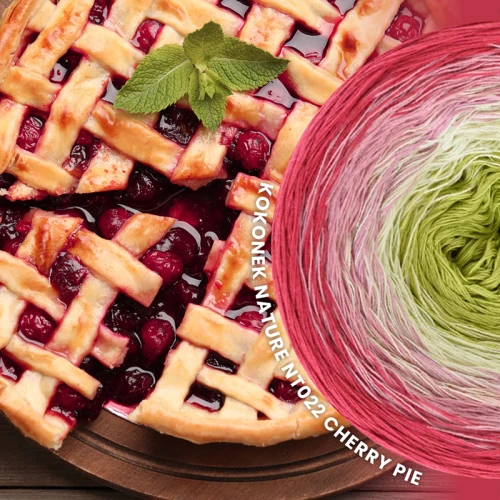 KOKONEK Nature NT022 Cherry Pie - Magenta/malinowy róż/migdał/awokado
