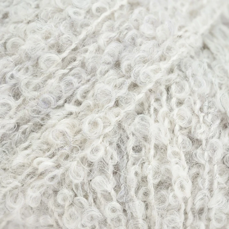Włóczka Drops Alpaca Boucle 8907 / szary kryształ / mix