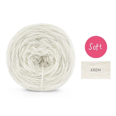 KOKONEK_Mono Soft - krem/ 3 nitki / 250 m / 50 g - GOTOWY