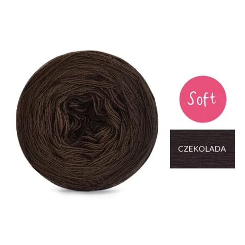 KOKONEK_Mono Soft - czekolada/ 3 nitki / 600 m / 120 g - GOTOWY 