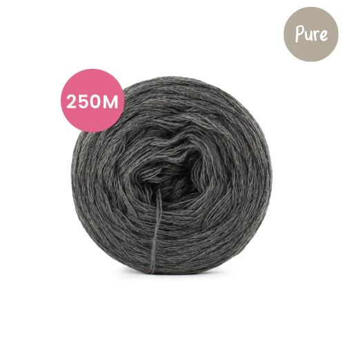 KOKONEK Mono Purek jeden kolor - ciemny szary, 3 nitki, 250 m, 50 g - GOTOWY