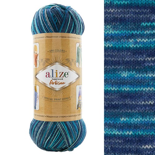 Włóczka skarpetkowa Alize Superwash Artisan 9017