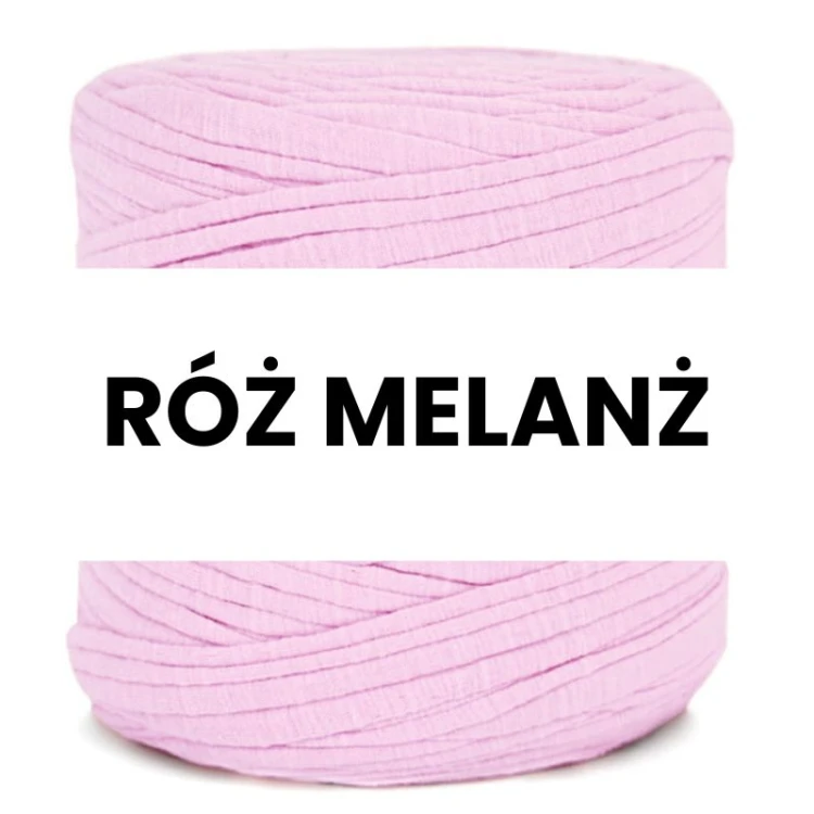 T-shirt Yarn Cotton Spaghetti / róż melanż