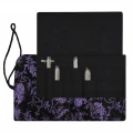 Zestaw drutów do skarpet HiyaHiya Sharp DPN Sock Set 6" / 2.25 - 3.5 mm / etui fioletowe kwiaty - OSTRE