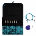 Zestaw drutów wymiennych HiyaHiya Sharp Standard Small 4" / 2.75 - 5 mm / etui kwiaty szmaragd - OSTRE