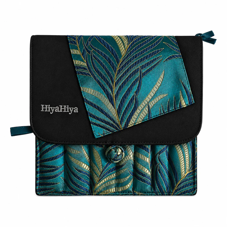 Zestaw drutów wymiennych HiyaHiya Sharp Premium Large 5" / 5.5 - 10.0 mm / etui liście szmaragd - OSTRE
