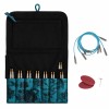Zestaw drutów wymiennych HiyaHiya Steel Premium Large 4" / 5.50 - 10 mm / etui kwiaty szmaragd
