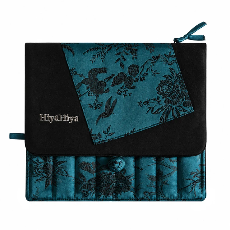 Zestaw drutów wymiennych HiyaHiya Steel Premium Large 4" / 5.50 - 10 mm / etui kwiaty szmaragd