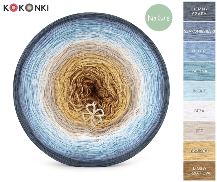 KOKONEK Nature NT590 Domek nad Jeziorem - Ciemny szary/szaroniebieski/denim/patyna/błękit/beza/beż/biszkopt/masło orzechowe