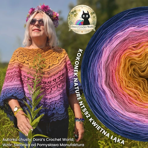 KOKONEK Nature NT592 Kwietna Łąka - Granat/atrament/hiacynt/róż/zgaszony róż/ciemna morela/musztarda/bursztyn