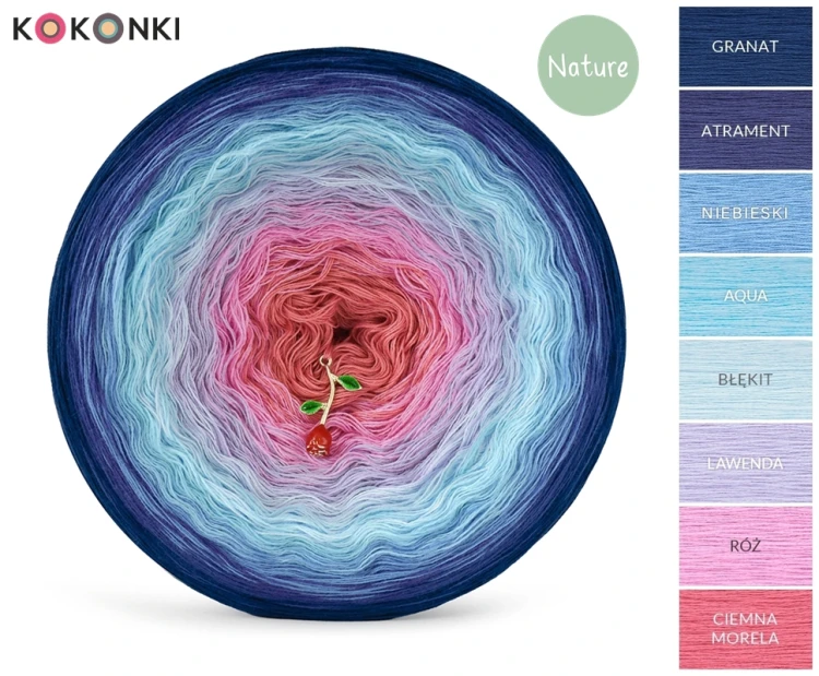 KOKONEK Nature NT594 Pod Chmurką - Granat/atrament/niebieski/aqua/błękit/lawenda/róż/ciemna morela
