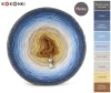 Merino 875 Domek nad Jeziorem - Średni szaly melanż/fumo/szaroniebieski/błękit/jasny błękit/jasny beż/lniany/ptysiowy/karmel